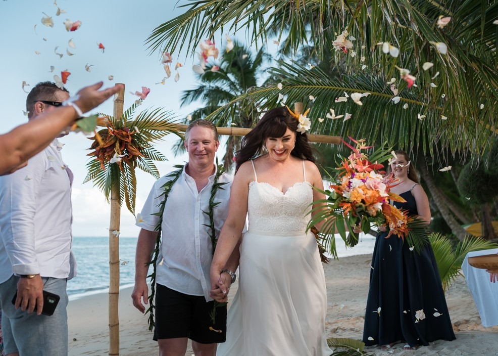Tropical Wedding - Cherie and her husband.
