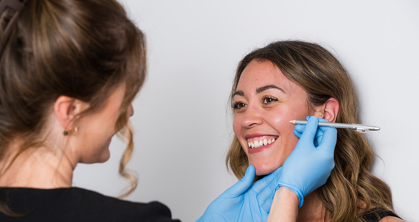 Cosmetic Nurse in Auckland mapping out treatments